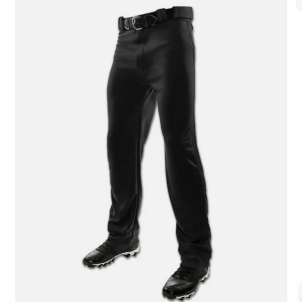 Champro Youth MVP Open Bottom Relaxed Fit Baseball Pant, BLACK, Large
